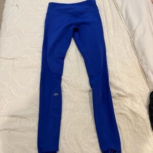 Blue alo yoga mesh stripe leggings